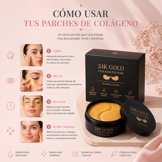 60 Parches de colágeno para ojos